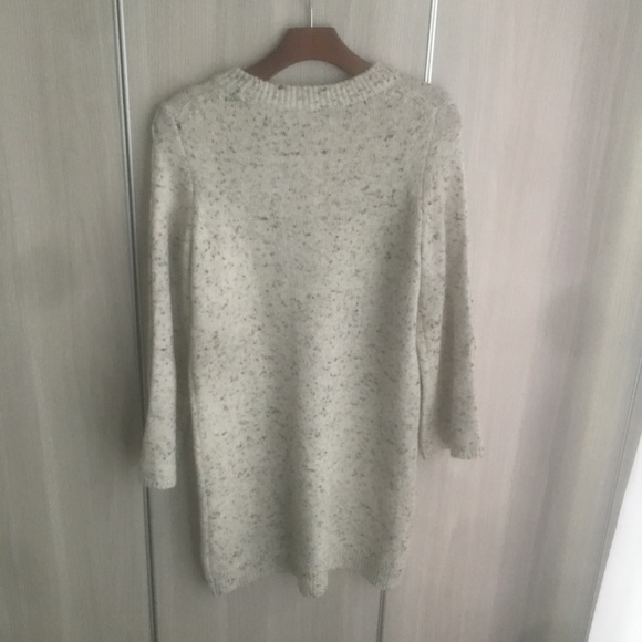 Madewell Wool Heather Sweater Dress button arms - Picture 6 of 7